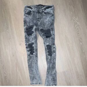 H&M Black and Gray Skinny Jeans